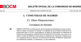 Publicada la ORDEN 1409/2024, de la Consejera de Sanidad para el acceso extraordinario al título de Especialista en MUE