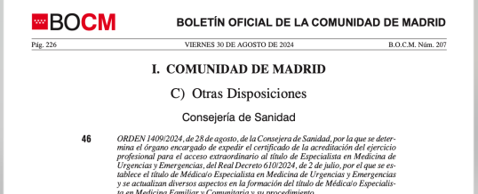 Especialidad MUE: Acceso extraordinario Especialidad MUE: Acceso extraordinario